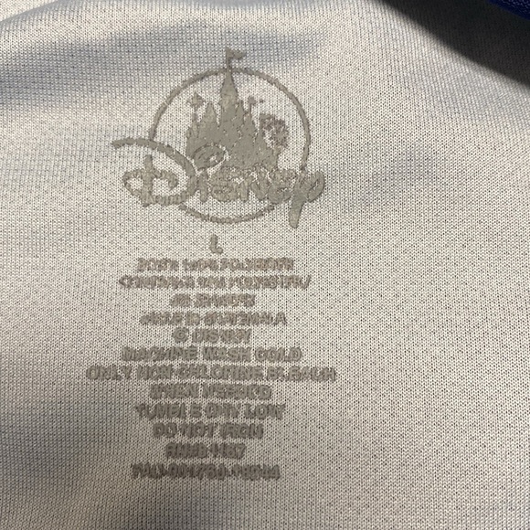 Disney 2018 Wine & Dine Half Marathon Blue Hooded T-shirt Size Large Mickey - Picture 4 of 5